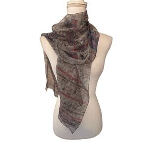 Cejon Southwestern Multicolored Polyester Rectangular Scarf 62 X 13 Boho